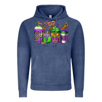 Vintage Denim mardi gras crawfish coffee Vintage Hoodie - Jasminsmagicworld