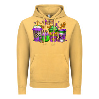 Vintage Mustard mardi gras crawfish coffee Vintage Hoodie - Jasminsmagicworld
