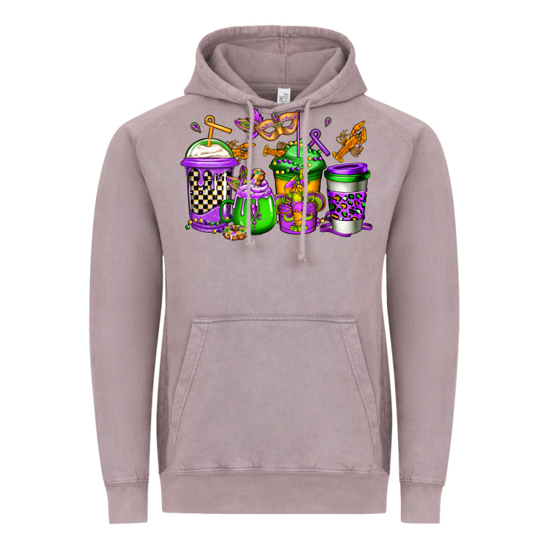 Mardi Gras Crawfish Coffee Vintage Hoodie by Jasminsmagicworld | Teevron