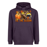 Plum Tis' the season Football yellow helmet Heavyweight Hoodie - NancyCooperArtShop