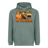 Sage Tis' the season Football yellow helmet Heavyweight Hoodie - NancyCooperArtShop