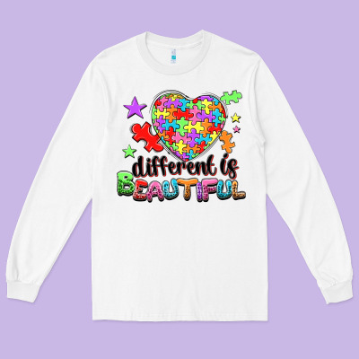 Different Is Beautiful Long Sleeve Tee Designed By Nancycooperartshop