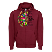 Burgundy you are inspiration Zipper Hoodie - Artiststas