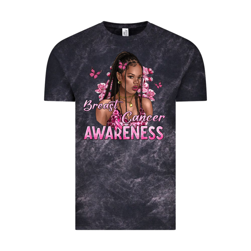 Breast Cancer Awareness Afro Woman Vintage Tee by NancyCooperArtShop | Teevron