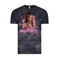 Cloud Black breast cancer awareness afro woman Vintage Tee - NancyCooperArtShop