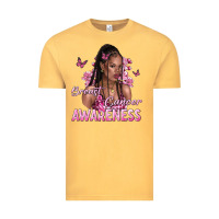 Vintage Mustard breast cancer awareness afro woman Vintage Tee - NancyCooperArtShop