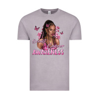 Vintage Zinc breast cancer awareness afro woman Vintage Tee - NancyCooperArtShop