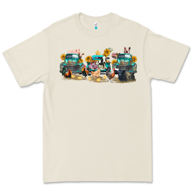 Western Farm Trucks Farm Animals Premium Tee by FaDigitalArtStudio | Teevron
