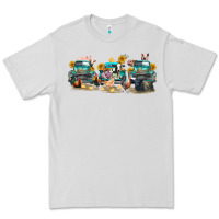 Dove Grey western farm trucks farm animals Premium Tee - FaDigitalArtStudio