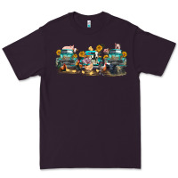 Plum western farm trucks farm animals Premium Tee - FaDigitalArtStudio