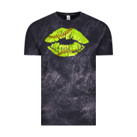 Cloud Black softball lips Vintage Tee - AdoDesignShop
