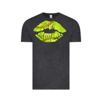 Vintage Black softball lips Vintage Tee - AdoDesignShop