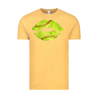 Vintage Mustard softball lips Vintage Tee - AdoDesignShop