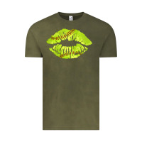 Vintage Olive softball lips Vintage Tee - AdoDesignShop