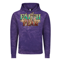 Cloud Purple faith over fear cross Vintage Hoodie - NancyCooperArtShop