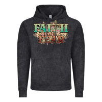 Vintage Black faith over fear cross Vintage Hoodie - NancyCooperArtShop