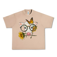 Burro charolais calf with sunflowers and butterfly Urban Heavy Tee - LillyAllenDesigns