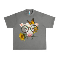 Tornado charolais calf with sunflowers and butterfly Urban Heavy Tee - LillyAllenDesigns