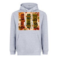 Heather Grey Pumpkins Leaves Flannels Hayrides Football Heavyweight Hoodie - texasbilliewilder