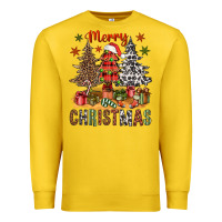 Lemon Merry Christmas with western trees Premium Sweatshirt - NancyCooperArtShop