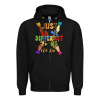 Black just different not less Zipper Hoodie - Artiststas