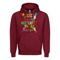 Burgundy just different not less Zipper Hoodie - Artiststas