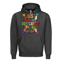 Charcoal Heather just different not less Zipper Hoodie - Artiststas