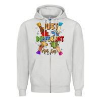 Dove Grey just different not less Zipper Hoodie - Artiststas