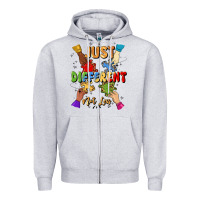 Heather Grey just different not less Zipper Hoodie - Artiststas