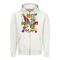 Oatmeal Heather just different not less Zipper Hoodie - Artiststas