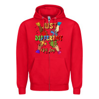 Red just different not less Zipper Hoodie - Artiststas