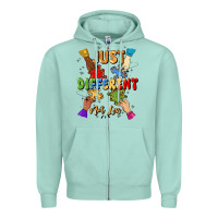 Seafoam just different not less Zipper Hoodie - Artiststas