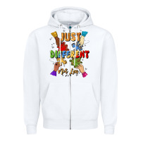 White just different not less Zipper Hoodie - Artiststas