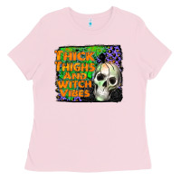 Bubblegum Pink thick thighs and witch vibes Ladies Tee - JahusDesignShop