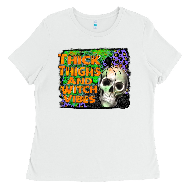Thick Thighs And Witch Vibes Ladies Tee by JahusDesignShop | Teevron