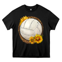 Black western volleyball with sunflower Heavy Core Tee - HRA Design Shop