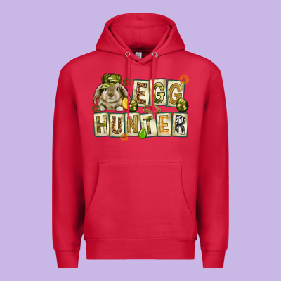 Egg Hunter With Plate Letters Easter Day Premium Hoodie Designed By Howdyjamesfarm