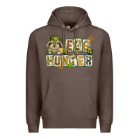 Coffee Egg hunter with plate letters Easter Day Premium Hoodie - HowdyJamesFarm