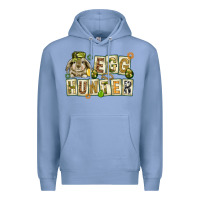 Colony Blue Egg hunter with plate letters Easter Day Premium Hoodie - HowdyJamesFarm