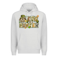 Dove Grey Egg hunter with plate letters Easter Day Premium Hoodie - HowdyJamesFarm