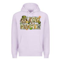 Lilac Egg hunter with plate letters Easter Day Premium Hoodie - HowdyJamesFarm