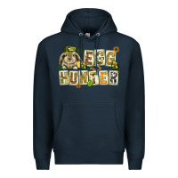 Navy Egg hunter with plate letters Easter Day Premium Hoodie - HowdyJamesFarm