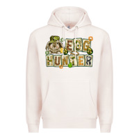 Pale Pink Egg hunter with plate letters Easter Day Premium Hoodie - HowdyJamesFarm