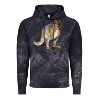 Cloud Black Hand Drawn Wallaby Animal Vintage Hoodie - LillyAllenDesigns