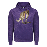 Cloud Purple Hand Drawn Wallaby Animal Vintage Hoodie - LillyAllenDesigns
