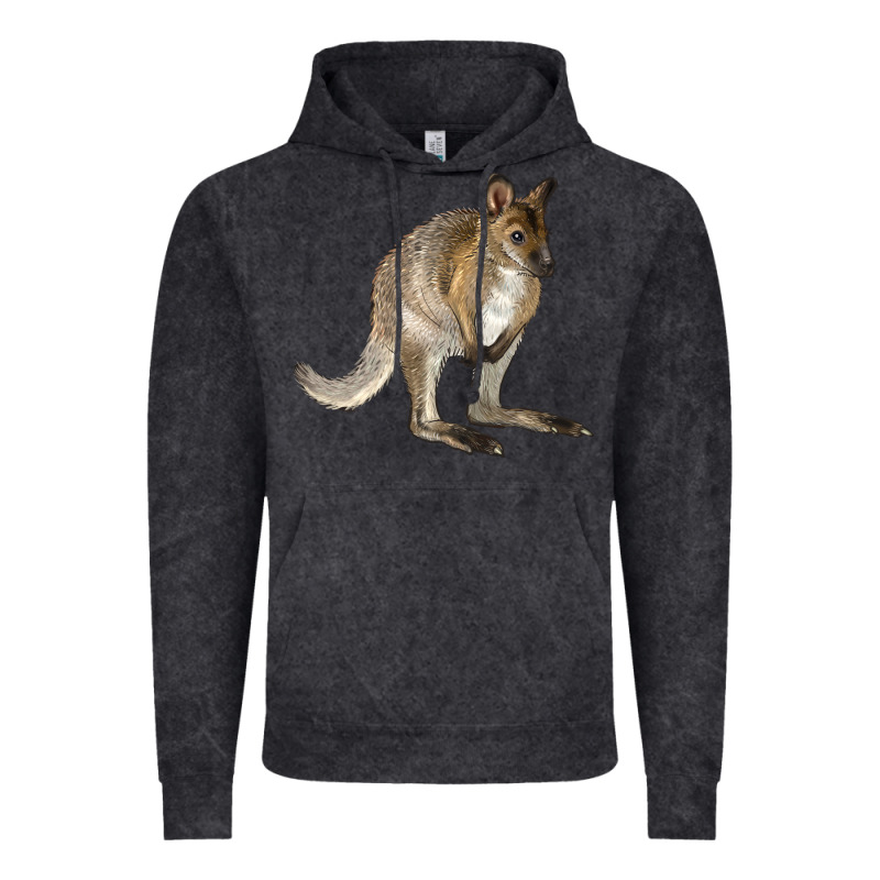 Hand Drawn Wallaby Animal Vintage Hoodie by LillyAllenDesigns | Teevron