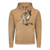 Vintage Camel Hand Drawn Wallaby Animal Vintage Hoodie - LillyAllenDesigns