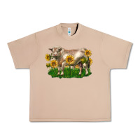 Burro charolais bull with sunflowers Urban Heavy Tee - LillyAllenDesigns