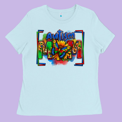 Autism Mom Ladies Tee Designed By Zillion Design Studio