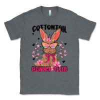 Charcoal Heather cottontail bunny club Classic Tee - MaliasSmallBusiness